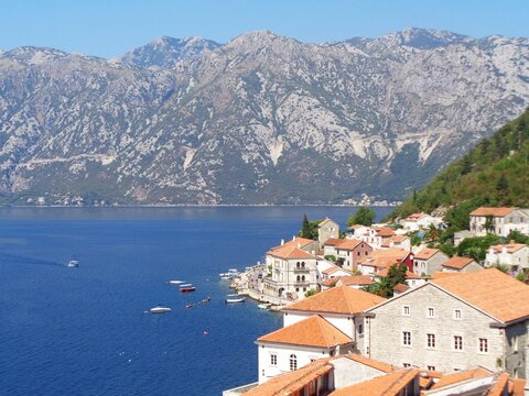 Perast landscape in Montenegro