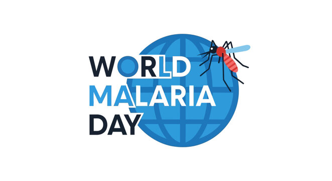 World Malaria Day awareness campaign logo.