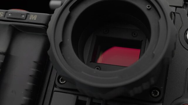 Digital cine camera sensor reveal close up