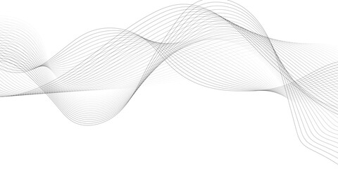 Fototapeta premium gray wave curve lines banner background design. Digital frequency track equalizer. Stylized line art background. modern soft luxury texture with smooth and clean vector subtle background illustration