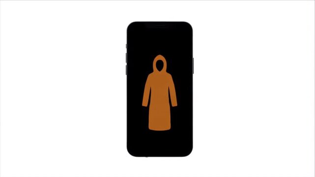 Minimalist phone UI design showing transition from cold to warm state.