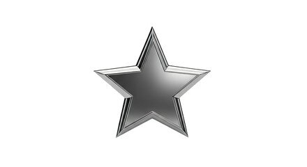 Obraz premium Shiny Silver Star Award