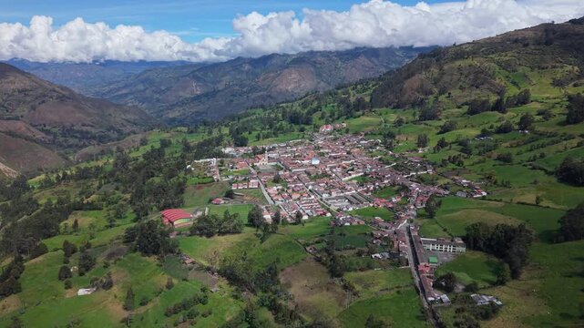El Cocuy town with stunning Andes backdrop at 2700m elevation