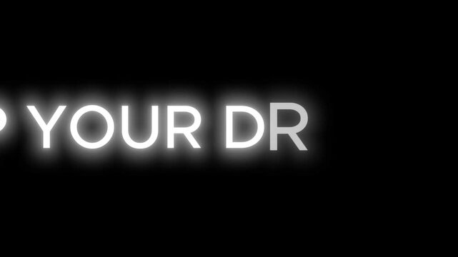 Text reads keep your dreams alive in a glowing white font set against a solid deep black background.