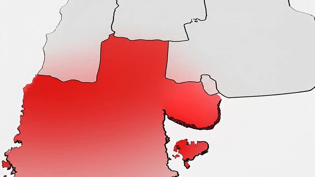 A simple digital map illustration showing a highlighted region on a white background