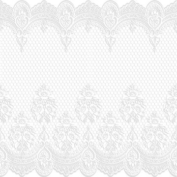 White Lace Overlay. Fabric texture embroidery
