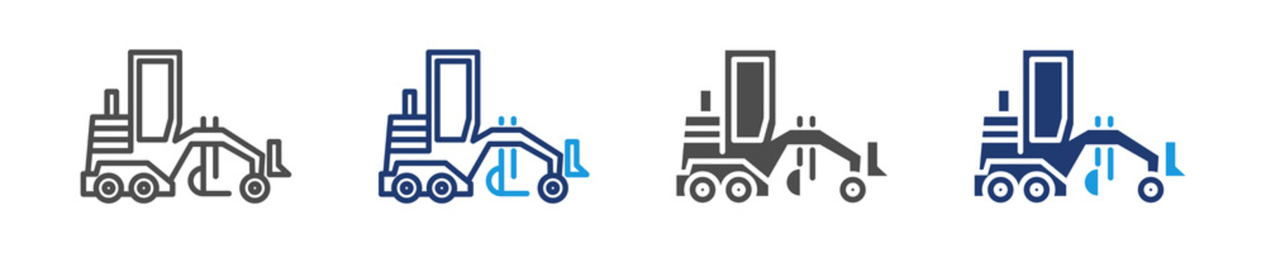 grader icon set multiple style