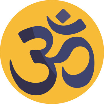 The Om icon is a sacred symbol in Indian culture, representing the universal sound and the essence of ultimate reality or consciousness.
