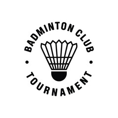 Black and white of badminton club tournament sports