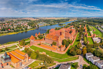 Widok z lotu ptaka na Malbork. © Janusz Lipiński