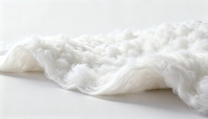 Naklejka premium Extreme macro close-up of a thin wavy microfiber pillow filling layer with rich fluffy volume