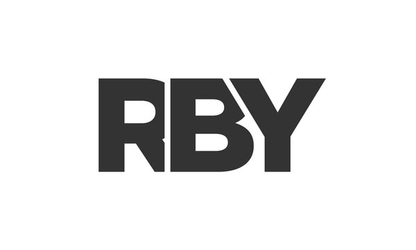 RBY logo design template with strong and modern bold text. Initial based vector logotype featuring simple and minimal typography. Trendy company identity.