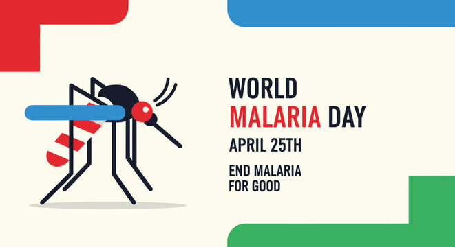 World Malaria Day awareness campaign poster.