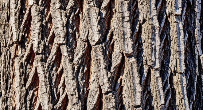 A detailed vertical pattern of mature ash tree bark, showcasing deep furrows, coarse ridges, and rugged natural wood surface structure, backdrop, deep, surface