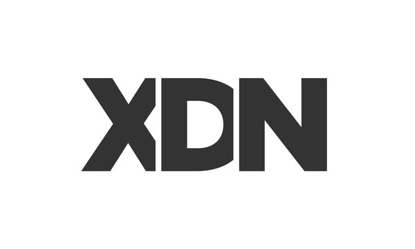 XDN logo design template with strong and modern bold text. Initial based vector logotype featuring simple and minimal typography. Trendy company identity.