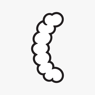 Minimalist cloud shape illustration vector