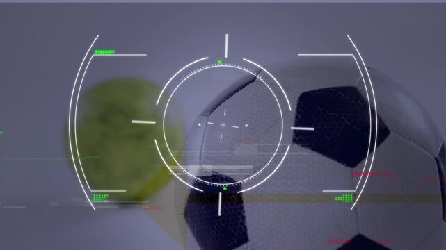 Animation of data processing over football