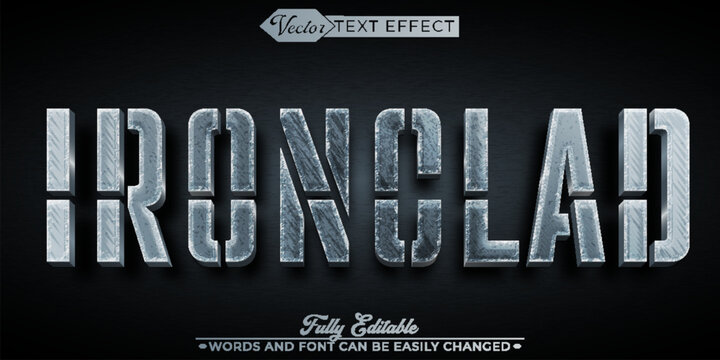  Ironclad Strong Durable Shield Armor Vector Fully Editable Smart Object Text Effect