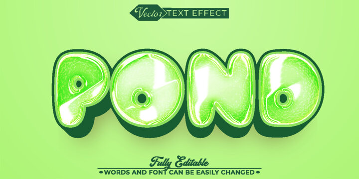  Pond Water Nature Calm Reflection Vector Fully Editable Smart Object Text Effect
