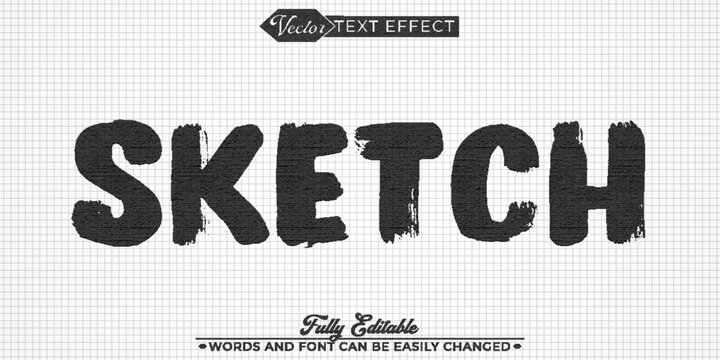 Architect Sketch Blueprint Design Structure Modern Vector Fully Editable Smart Object Text Effect