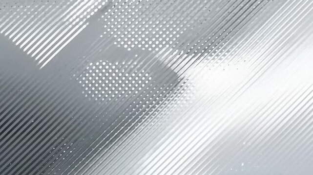 Silver abstract texture with diagonal lines and halftone pattern