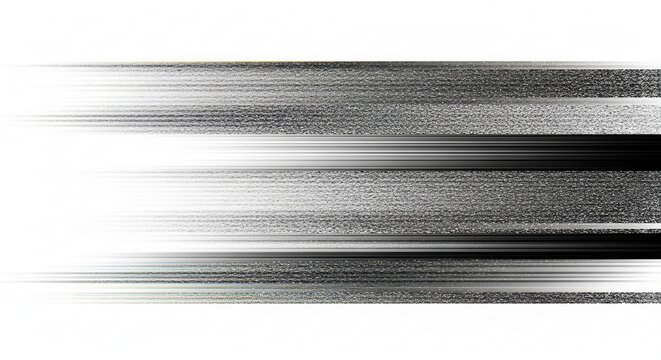Horizontal scanlines glitch effect overlay, VHS screen lines, TV static interference pattern. Retro CRT monitor noise texture isolated on white. Motion blur speed stripes for video transition effects.