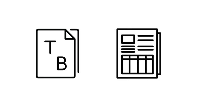 Script formatting and script layout icons with formatting screenplay document typography character structure organization information publishing editorial production performance creative