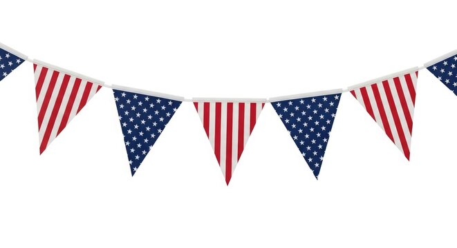 American flag bunting garland for patriotic celebrations