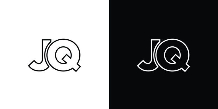 Letter J and Q, JQ logo design template. Minimal monogram initial based logotype.