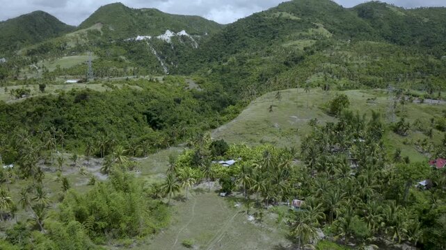 authentic aerial view showcases the agricultural heart of southern Cebu
