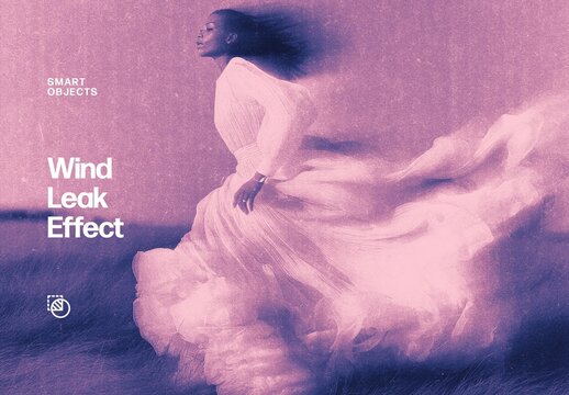 Wind Leak Photo Effect Mockup