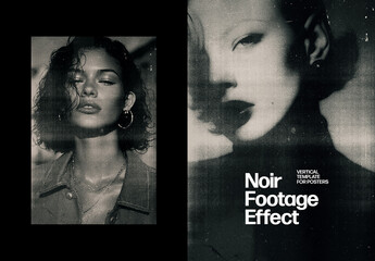 Noir Footage Poster Effect Mockup