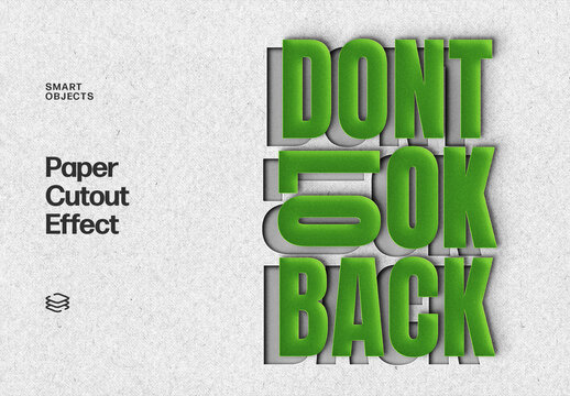 Paper Cutout Effect Mockup