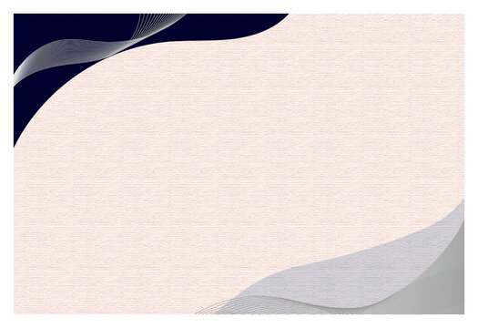 Elegant Abstract Beige Texture Background with Flowing Blue Wave Lines