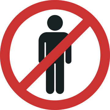 Forbidden Person Symbol - No Entry or Restricted Access Icon
