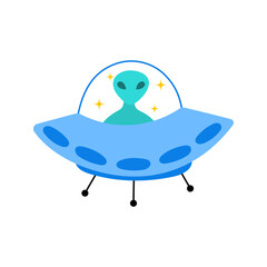 Sticker y2k galaxy saucer logo with flying ufo and psychedelic. Cloud for surreal alien or modern saturn vector party cute. Retro ship clipart and punk space art through emoji style. © alia.kurianova