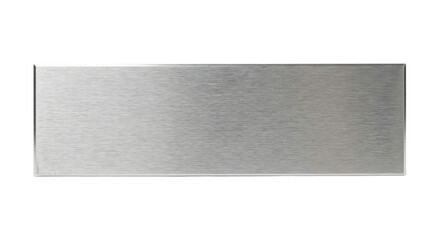 Blank brushed silver metal plate mockup
