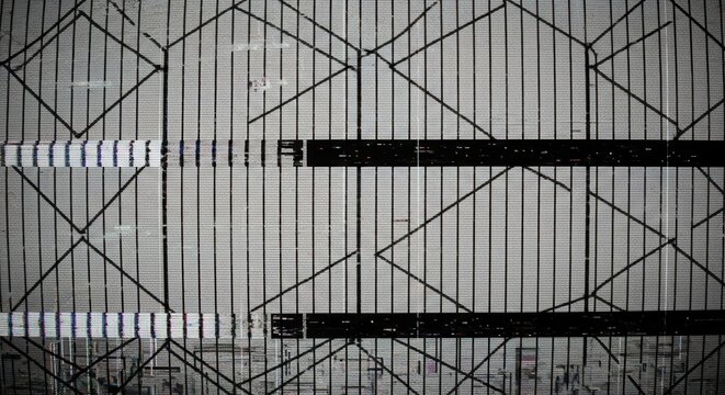 TV line screen or CRT monitor display background with LED grid mesh, vector pattern. TV line screen with glitch pixel strips for CRT monitor effect, retro video television display with static lines