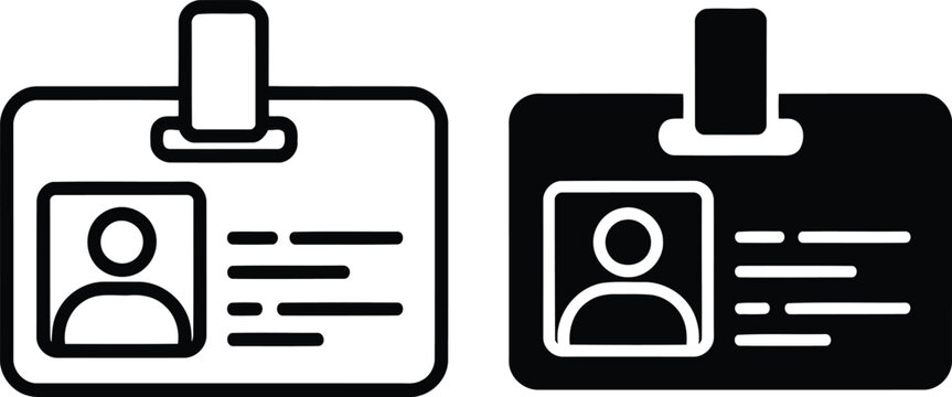 ID card badge icon vector illustration.
