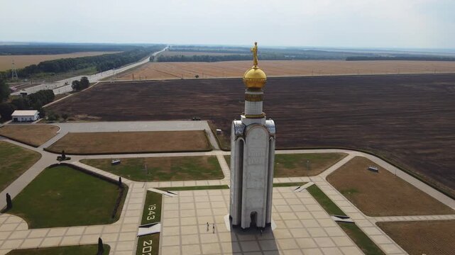 WWII war memorial in Prokhorovka battlefield, a location of famous Kursk battle, a patriotic symbol in Russia and Soviet Union.
