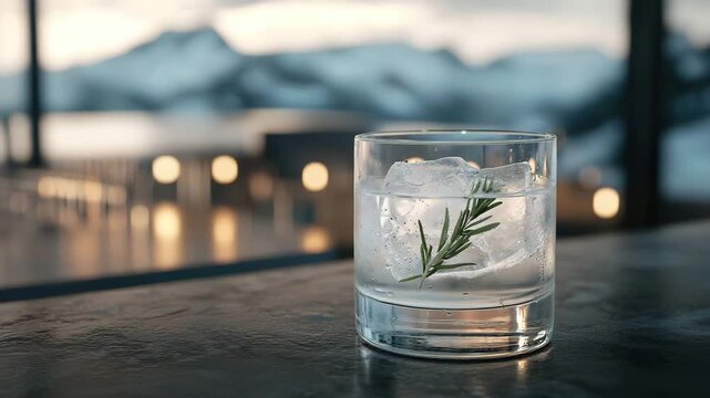 arctic gin cocktail from sisimiut greenland, clear gin cocktail video