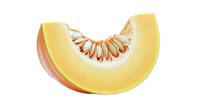 Slice of Pumpkin with Seeds