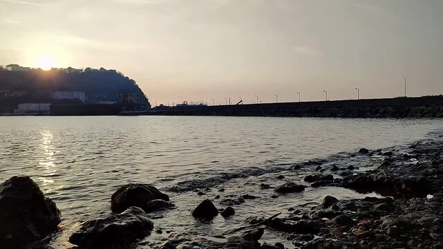 Bagnoli - Scorcio della Spiaggia di Nisida al tramonto