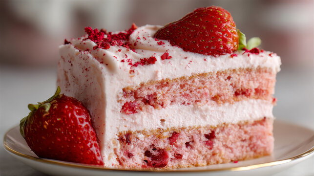 Simple photo, taken with Samsung, Tender, flavorful, and utterly irresistible, presenting a truly appetizing Homemade Strawberry Cake.