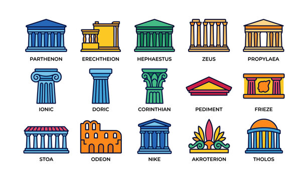 Ancient greek architecture styles and elements: parthenon to tholos