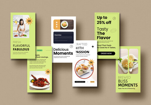 Delicious Restaurant Food Promotion Story Template Design