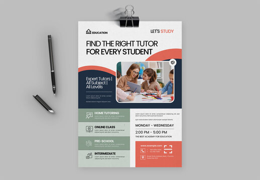 Modern Education Flyer Template Design