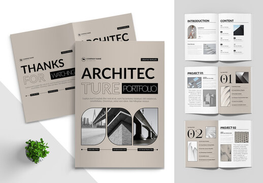 Architecture Portfolio Template Layout