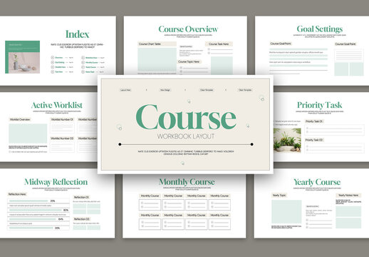 Course Workbook Presentation Template Layout