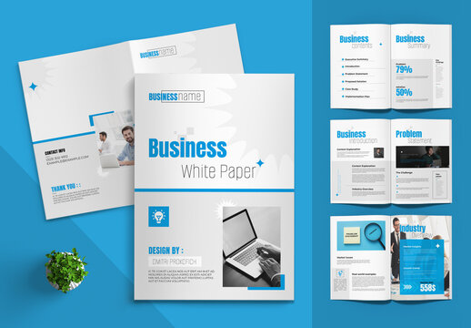 Professional Business White Paper Template Design